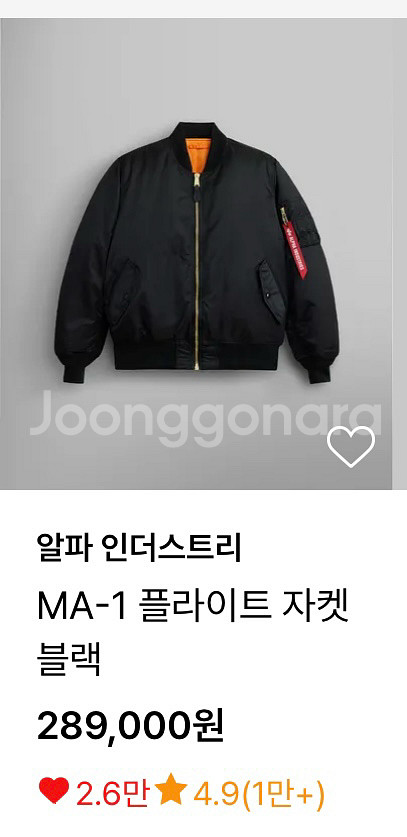 알파인더스트리 항공점퍼 팔아요--2