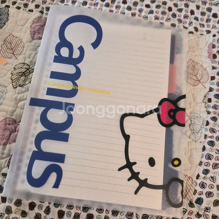 새상품/헬로키티 캠퍼스 루즈링 노트--1