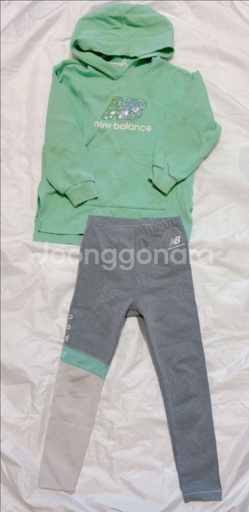 뉴발란스키즈 후드레깅스 셋업 120사이즈--0