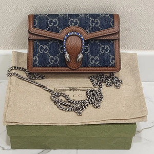 구찌 디오니소스 데님 체인 크로스백