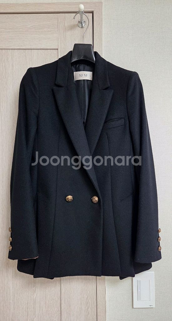 SJ 테일러드카라 울재킷 44 한섬 타임 마인 시스템--0