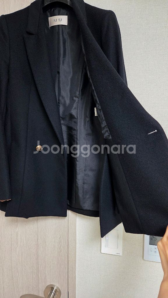 SJ 테일러드카라 울재킷 44 한섬 타임 마인 시스템--5