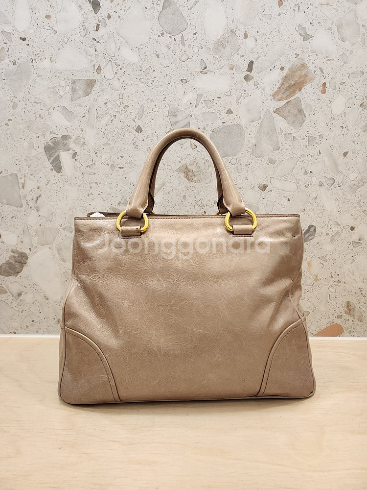 프라다 비텔로샤인 투웨이 베이지 토트 bn2323--2