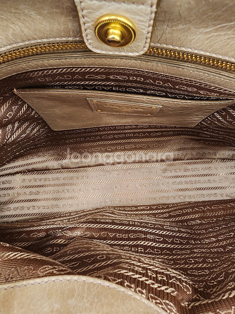 프라다 비텔로샤인 투웨이 베이지 토트 bn2323--6