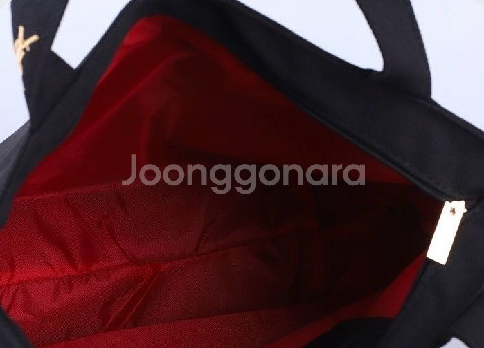 지퍼 캔버스백 +파우치 세트--1