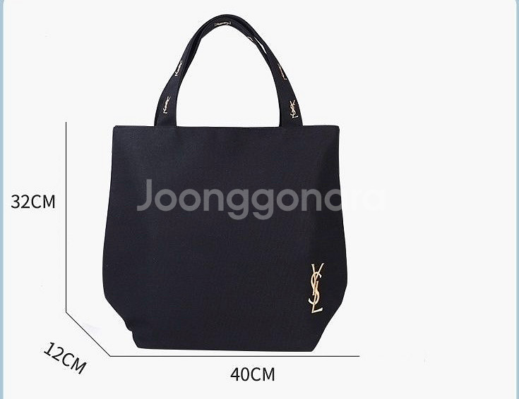 지퍼 캔버스백 +파우치 세트--2