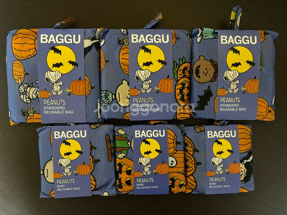 바쿠 스누피 펌킨 에코백 장바구니--1