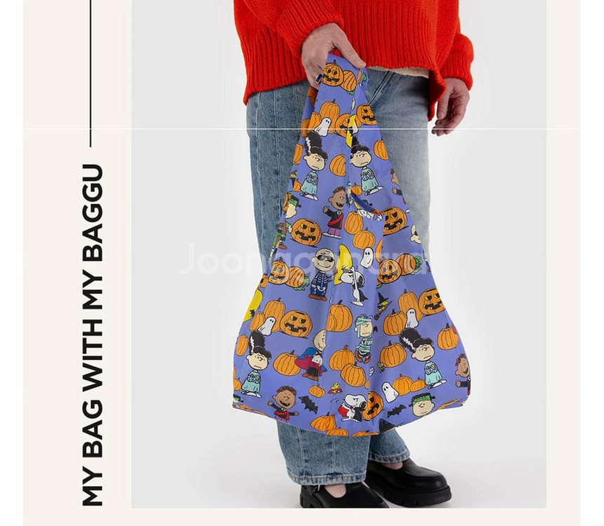 바쿠 스누피 펌킨 에코백 장바구니--0