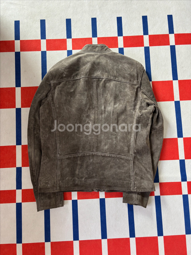 폴로 스웨이드 자켓 랄프로렌 카페레이서 가죽 점퍼--1