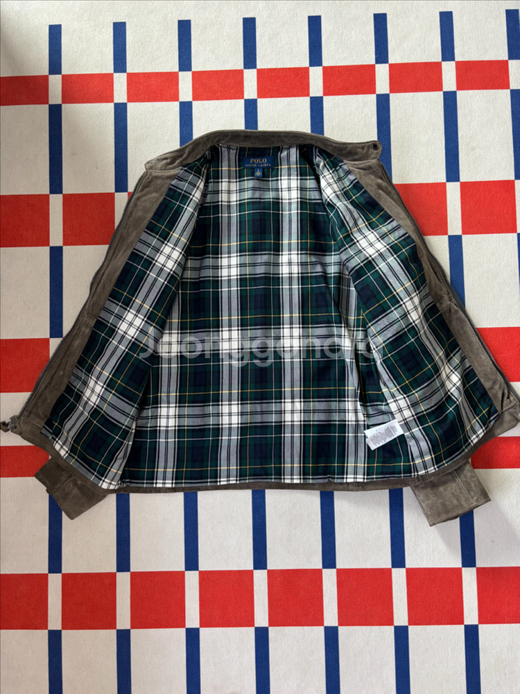 폴로 스웨이드 자켓 랄프로렌 카페레이서 가죽 점퍼--2