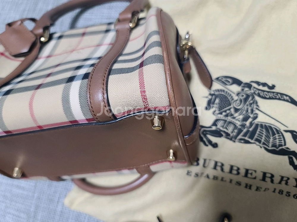 버버리 스몰 토트백 볼링백 크로스백--6