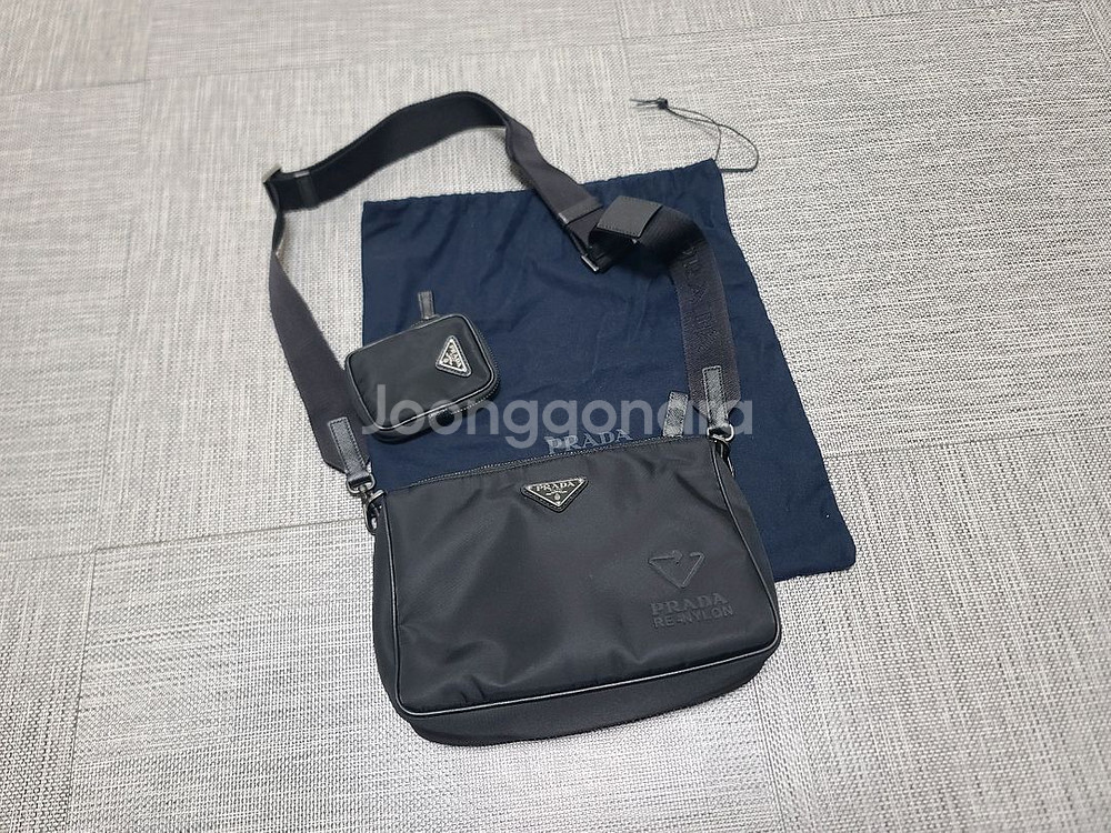 프라다 리나일론 파우치 숄더백 크로스백 2vh113크롬--0