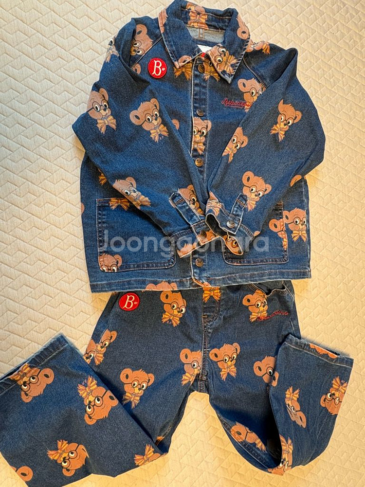 24fw 베베드피노 올오버레이시 데님 세트 130--1