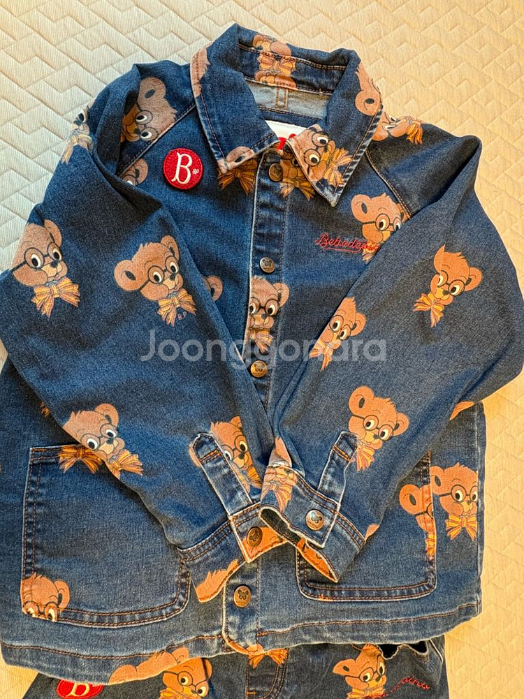 24fw 베베드피노 올오버레이시 데님 세트 130--2