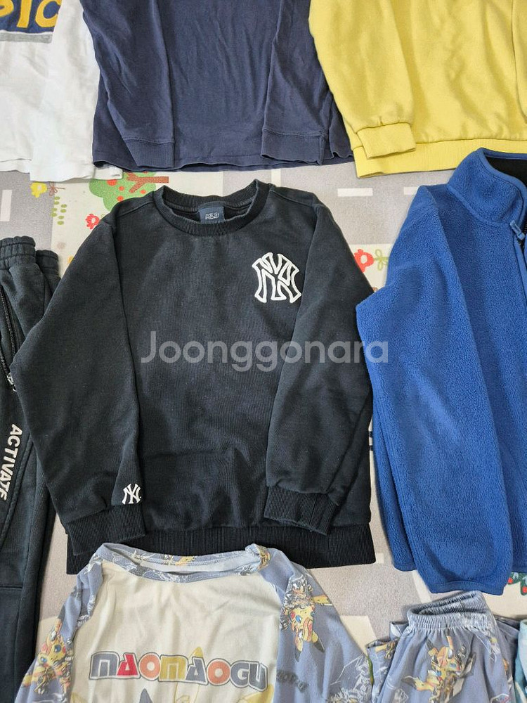 남아의류 140사이즈 티셔츠 바지 포켓몬내의 후리스등--5