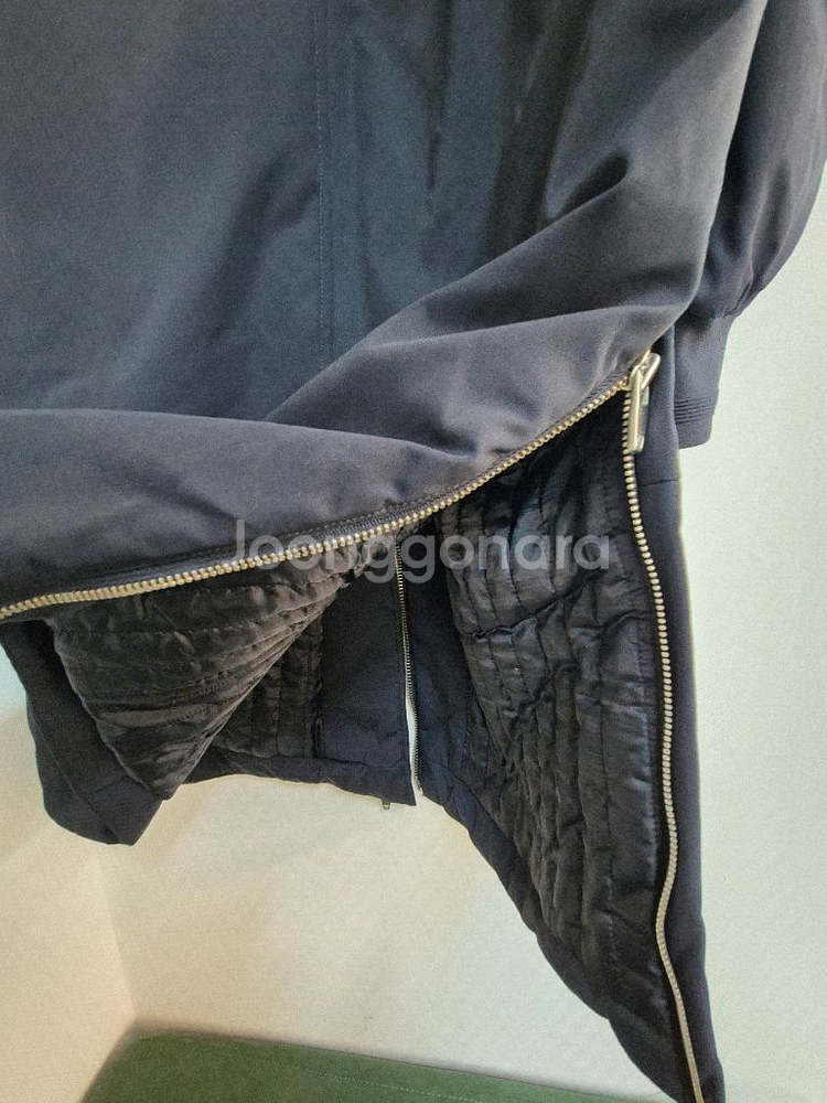 a.t. corner 롱 네이비 누빔점퍼--8