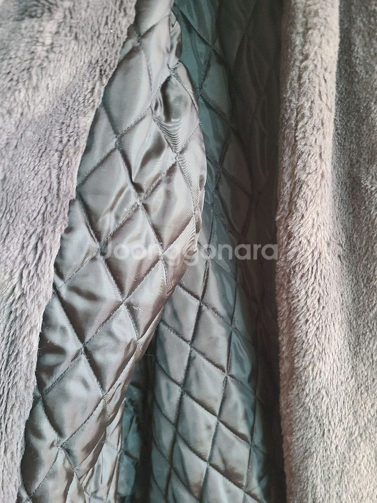 인조 회색 털 코트--2