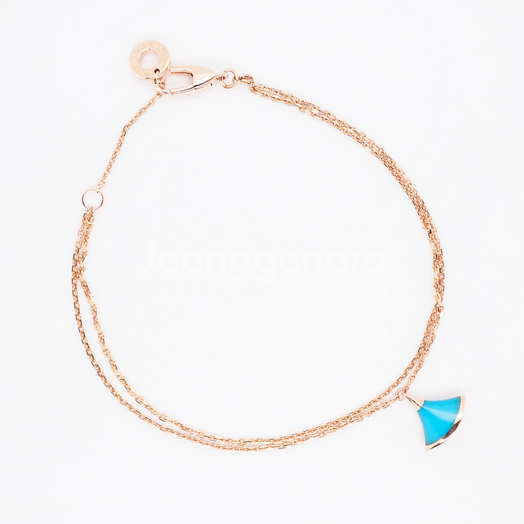 불가리 디바스드림 18K 핑크골드 터키석 팔찌 SM--0