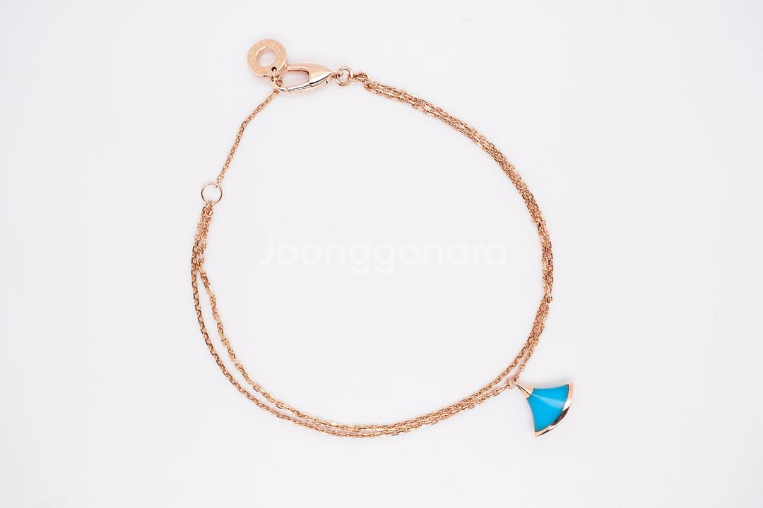 불가리 디바스드림 18K 핑크골드 터키석 팔찌 SM--1