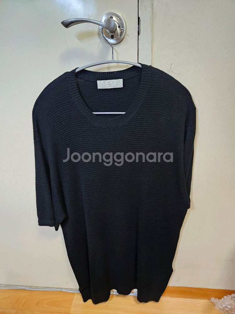 95 M) 미나브 코튼 모달 미니멀 와플 하프니트 반팔--1