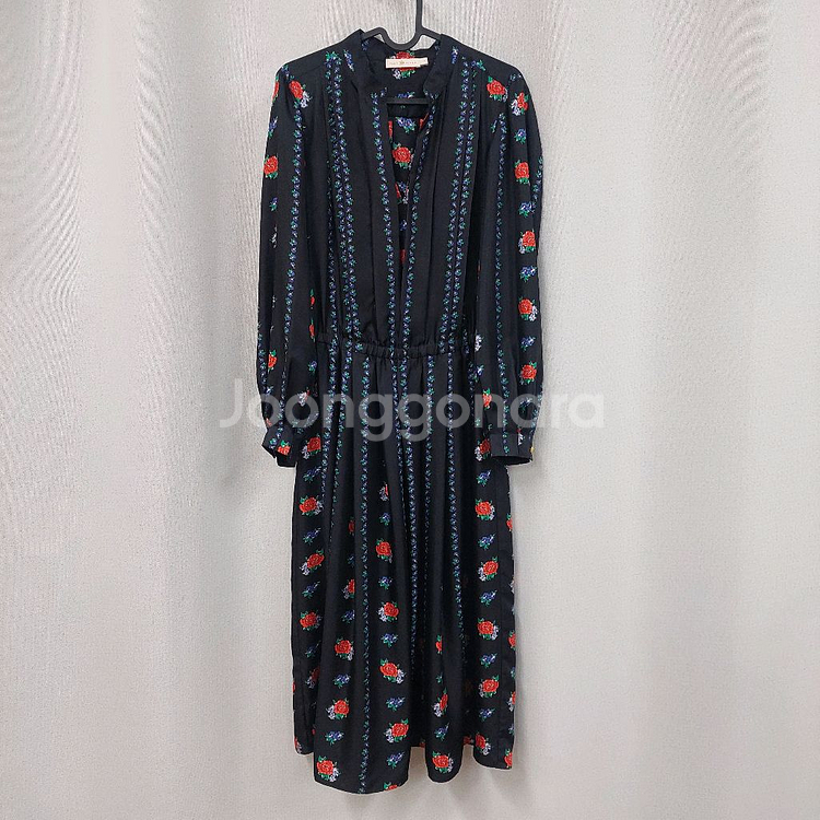 토리버치 플라워 실크 롱원피스--0