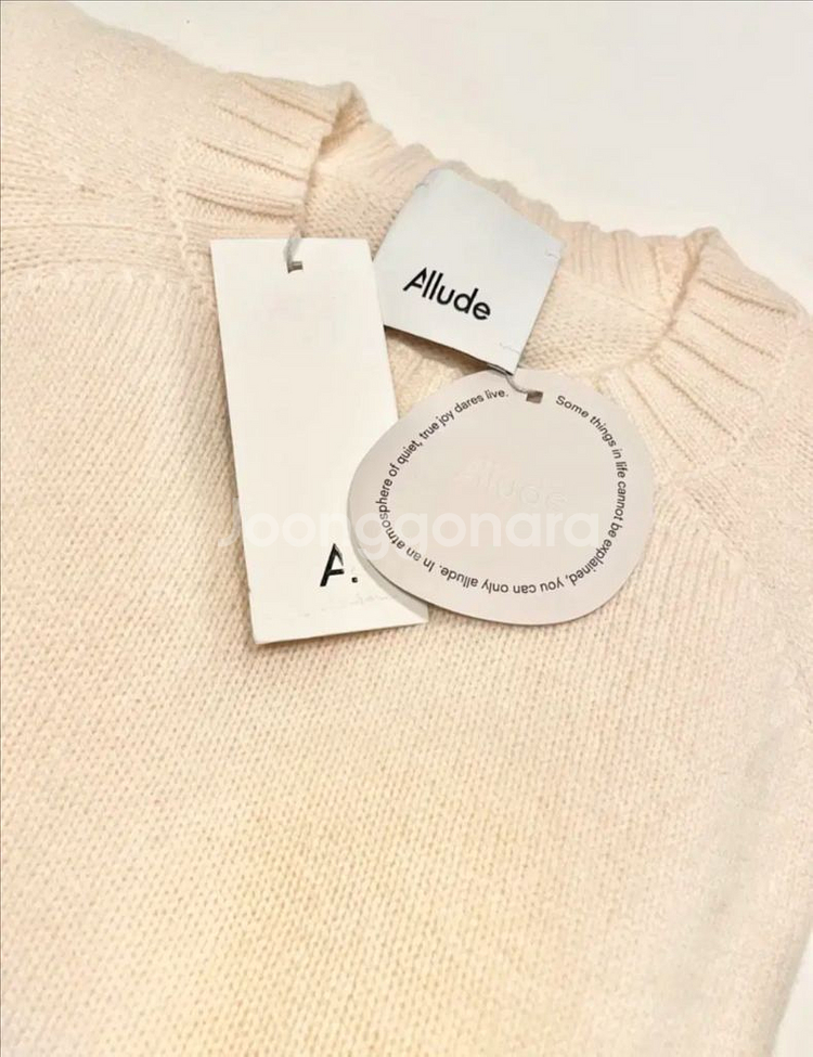 Allude 얼루드 캐시미어100 니트 크루넥 스웨터--0