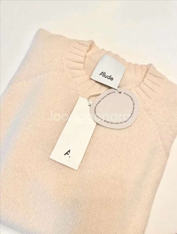 Allude 얼루드 캐시미어100 니트 크루넥 스웨터--5