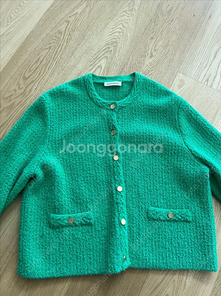 더캐시미어 니트 가디건 부클--1