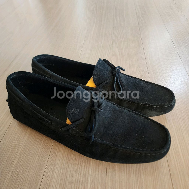 토즈 스웨이드 블랙 드라이빙 슈즈 8.5(uk) 판매--0