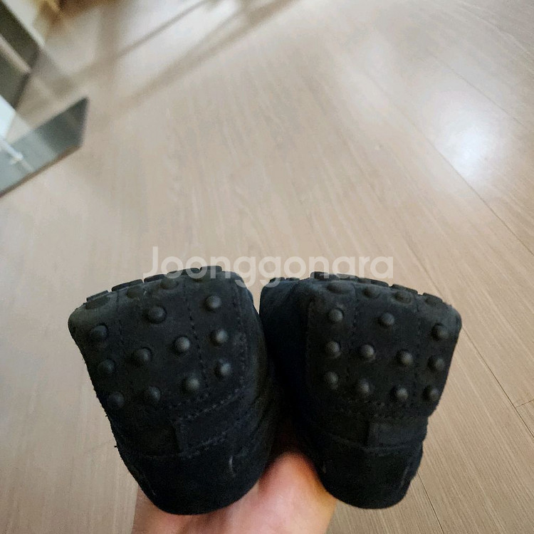 토즈 스웨이드 블랙 드라이빙 슈즈 8.5(uk) 판매--2