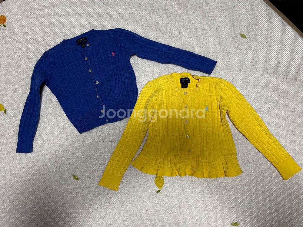 랄프로렌 여아 가디건 2벌 일괄(5,6사이즈)+나눔2벌--1