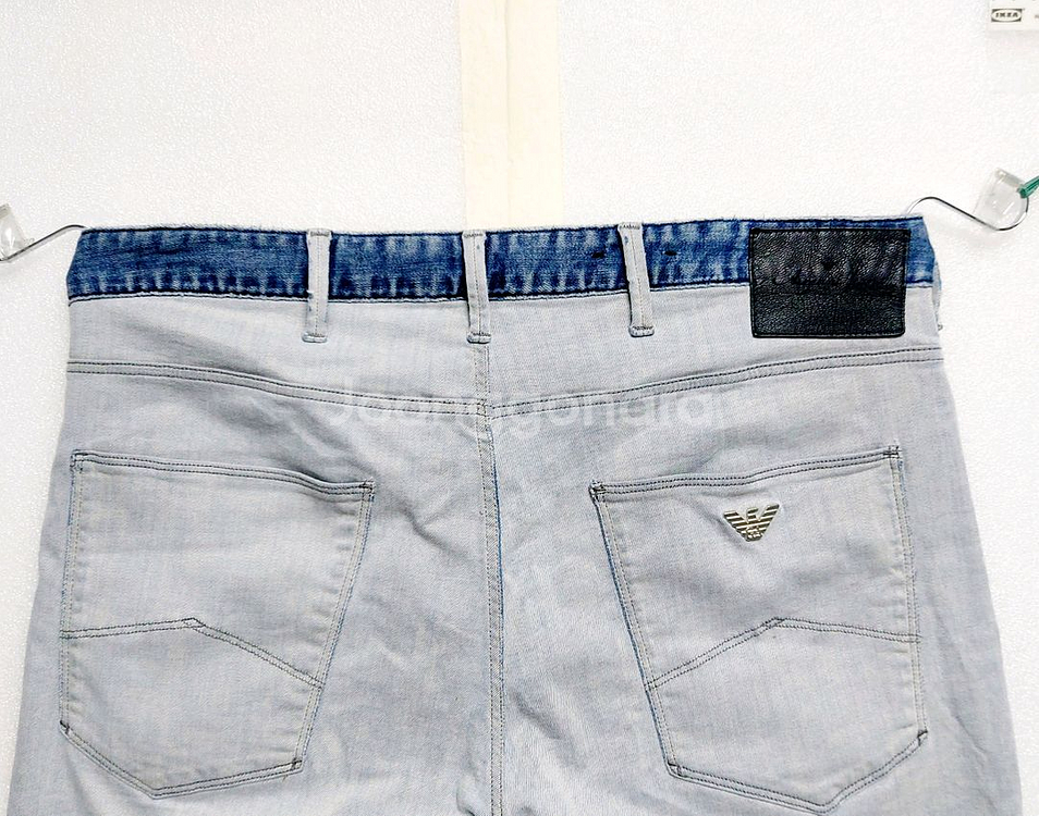 알마니 남성청바지32*스판 데님팬츠*연청--4