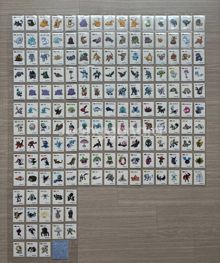 포켓몬 시즌4 띠부씰 168종 전종 미개봉 판매--0