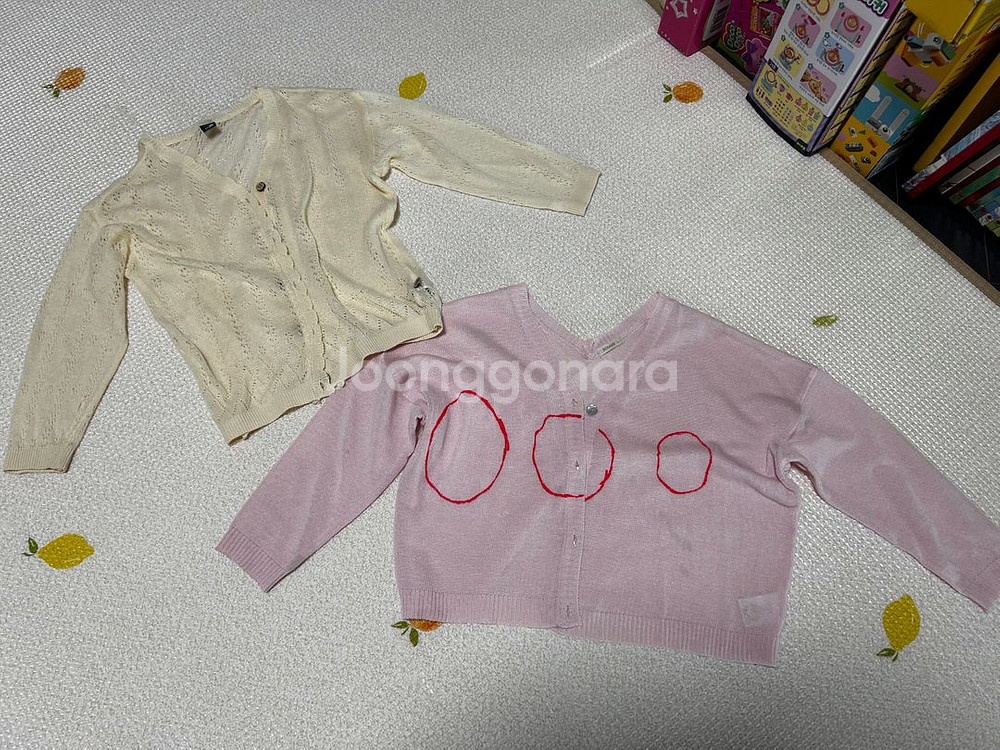 랄프로렌 여아 가디건 2벌 일괄(5,6사이즈)+나눔2벌--7