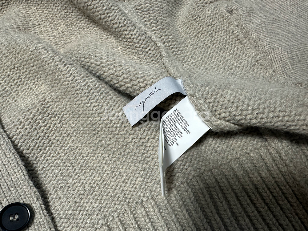 [L]유스 헤비 웨이트 니트 가디건 멜란지 베이지--3