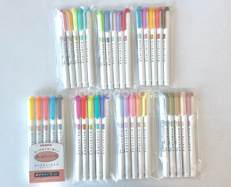 마일드라이너 형관펜 5색 세트--0