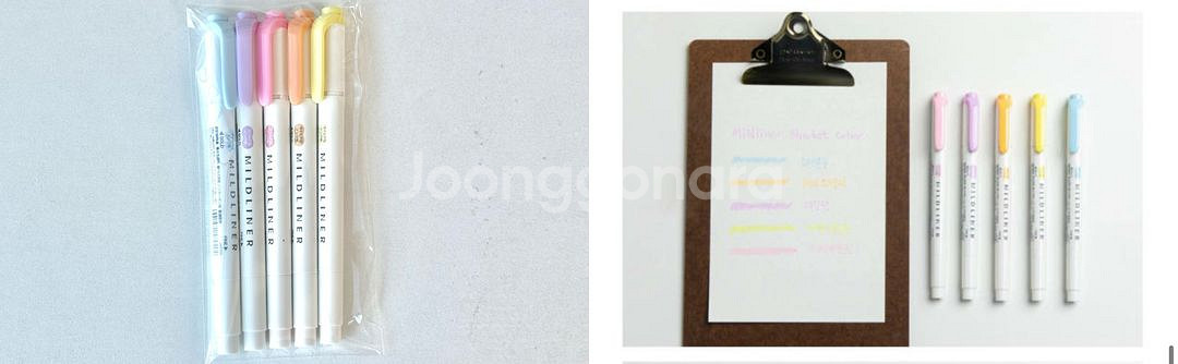 마일드라이너 형관펜 5색 세트--3