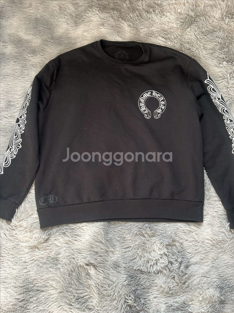 [크림구매] 크롬하츠 홀스슈 로고 맨투맨 블랙 S--2