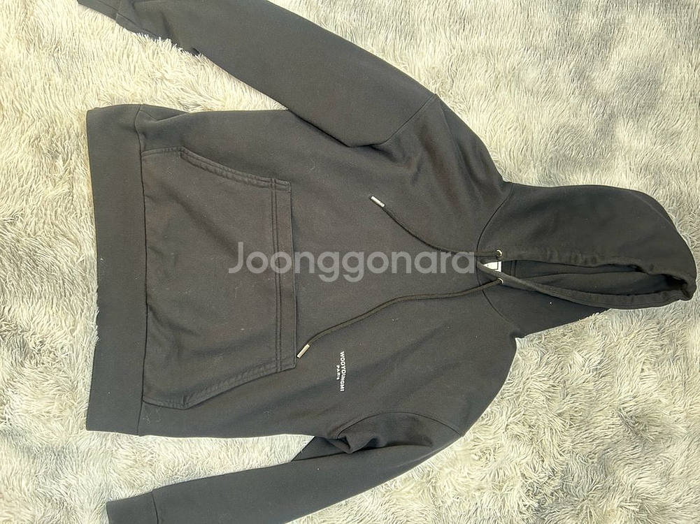 우영미 21ss 플라워 후드티 블랙 44--2