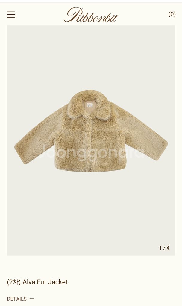 리본빛 퍼 자켓 alva fur jacket--0