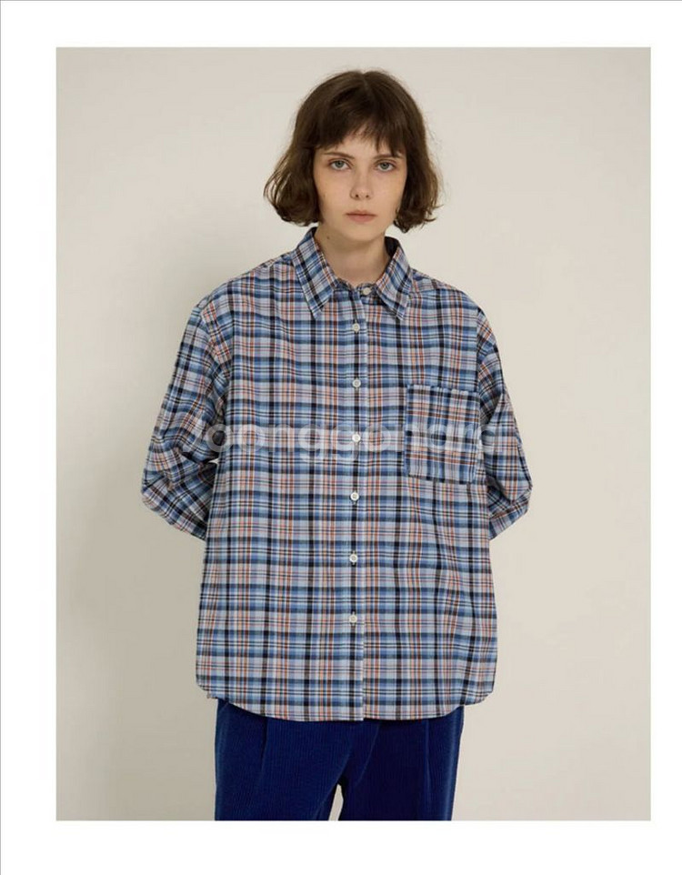 (택달린 새상품) 시엔느 헬렌 체크셔츠--6