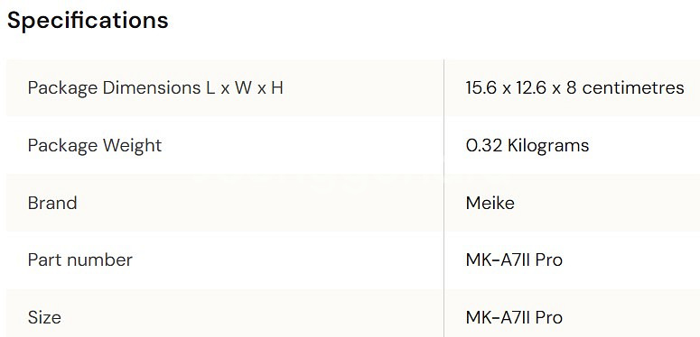 [소니용] MEIKE MK-A7II 세로그랩(A7M4,--9