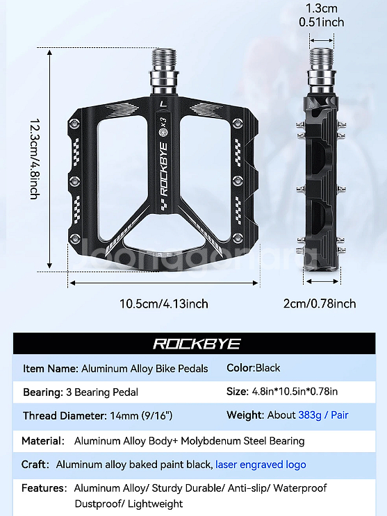 [(새상품)]자전거 페달 3베어링 MTB 전기자전거--1