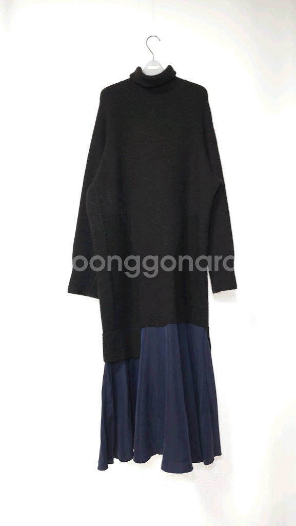 한섬 시스템 루즈핏 레이어드 니트 롱원피스 F 사이즈--1