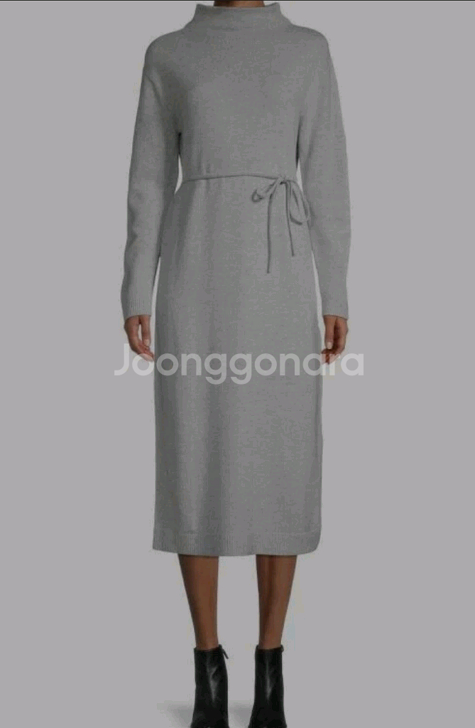 빈스 하이넥 울 캐시미어 니트 원피스 44 ~ 66--0