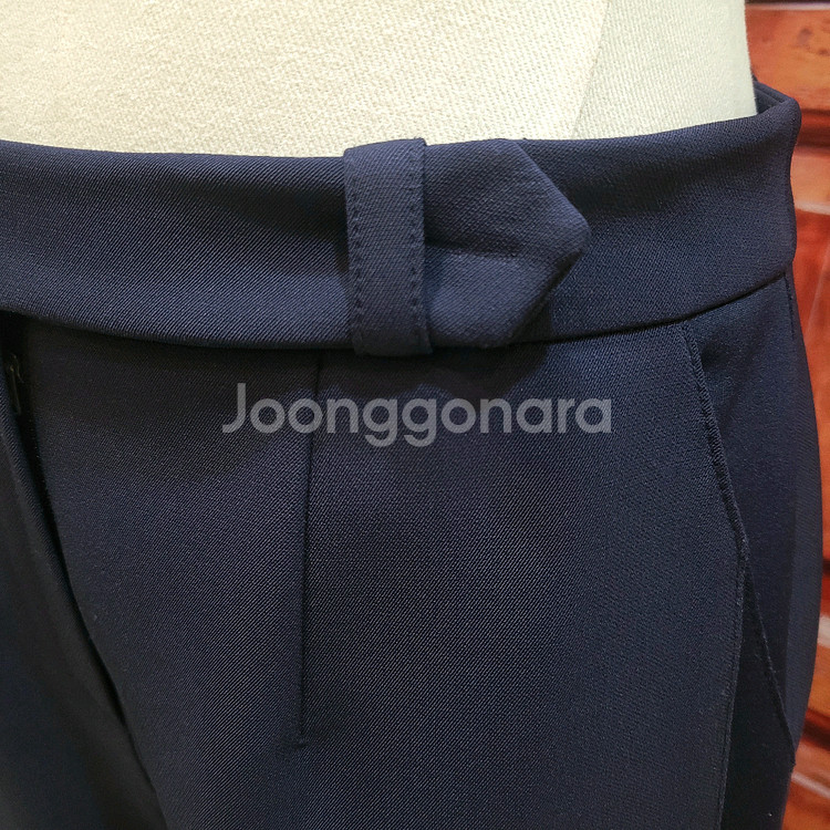 손정완 네이비 부츠컷 팬츠--2