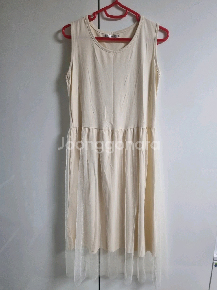 레이어드 민소매 원피스--1