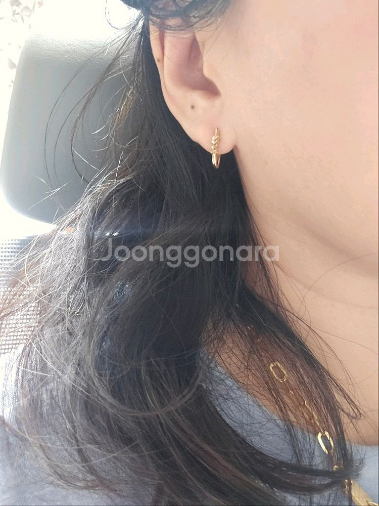 18k 핑크골드 귀걸이--5