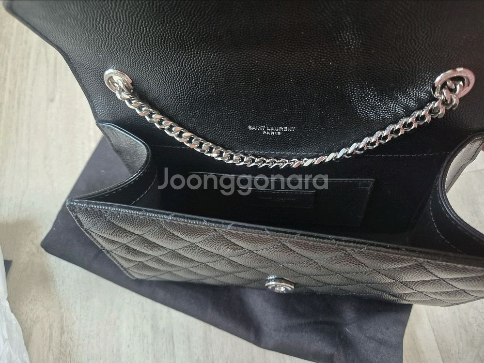 생로랑 엔벨로프 은장 스몰 사이즈--2