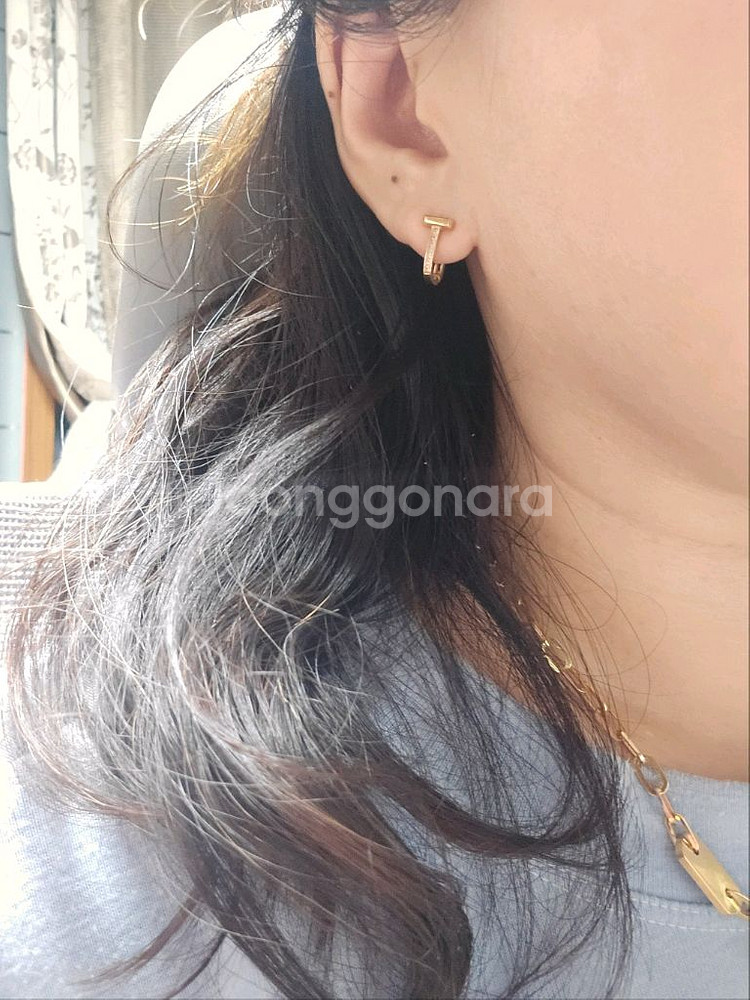 18k 핑크골드 귀걸이--6